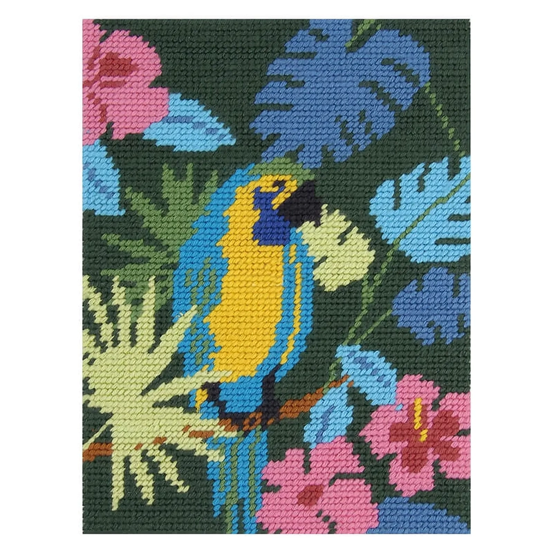 PARROT DMC Printed Canvas 10ct Penelope 16X22cm