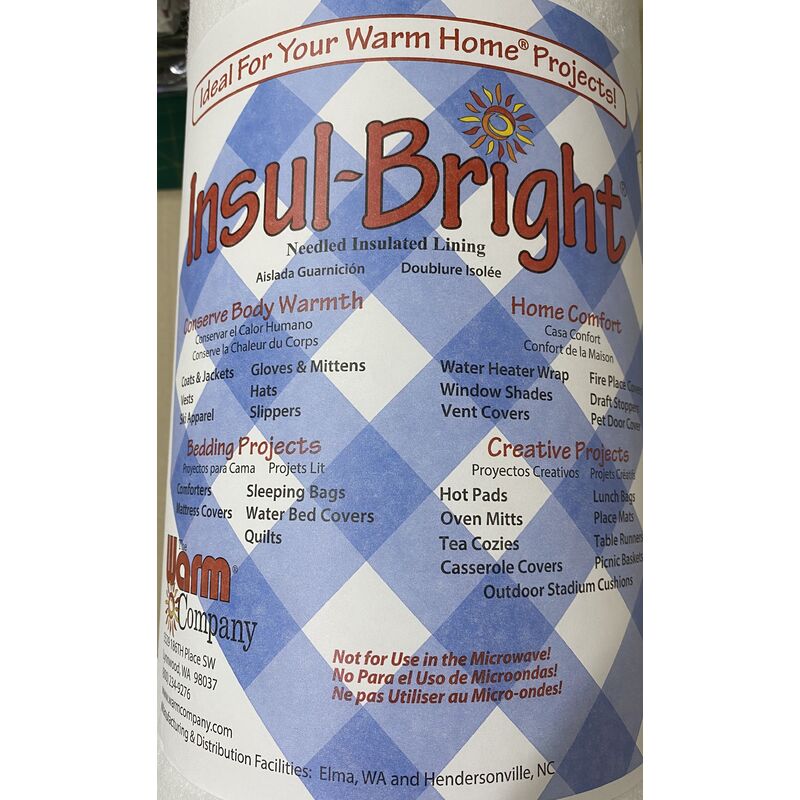 Insul Bright 112cm Wide, Insulating Material For Sewers & Crafters - 50-60cm REMNANT