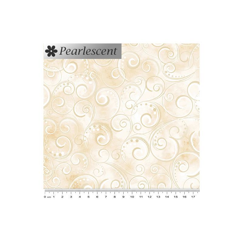 Pearl Splendour ECRU Pearlescent, 110cm Wide Cotton Fabric