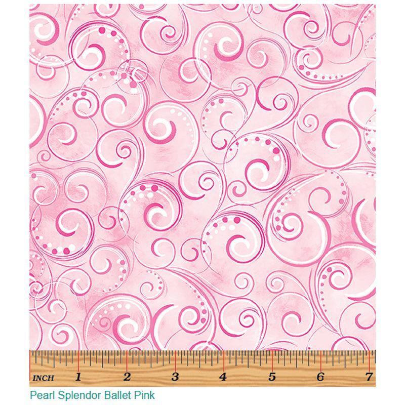 Pearl Splendour BALLET PINK Pearlescent, 110cm Wide Cotton Fabric 12707P/21