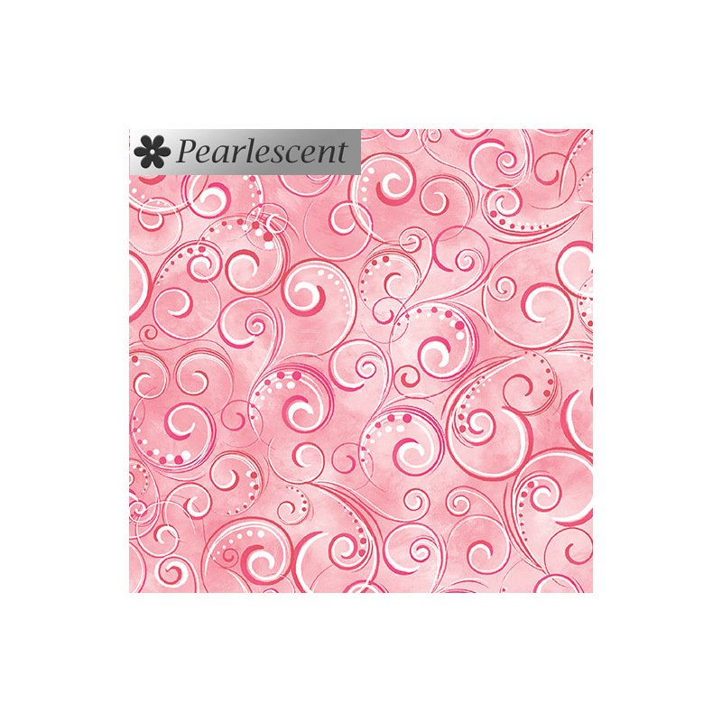 Pearl Splendour FLAMINGO PINK Pearlescent, 110cm Wide Cotton Fabric 12707P/23