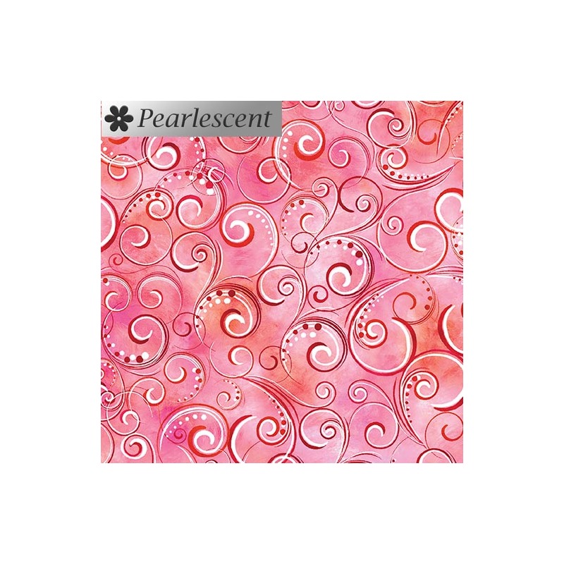 Pearl Splendour ROSE Pearlescent, 110cm Wide Cotton Fabric 12707P/24