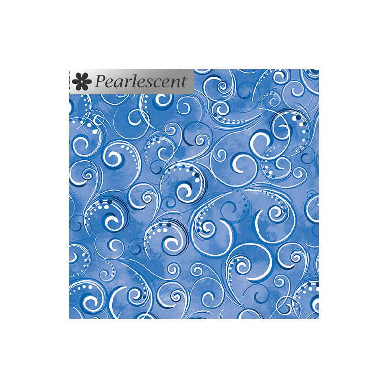 Pearl Splendour ROYAL BLUE Pearlescent Cotton Fabric 12707P/52
