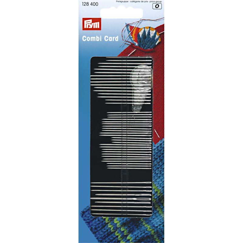 Sewing, Embroidery & Darning Needles Assortment + Threader, 50 Needles