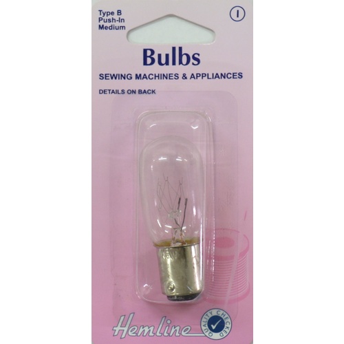 Sewing Machine & Appliance Bulb, 22x56mm, SBC Bayonet Medium, 15W, 240V, Type B