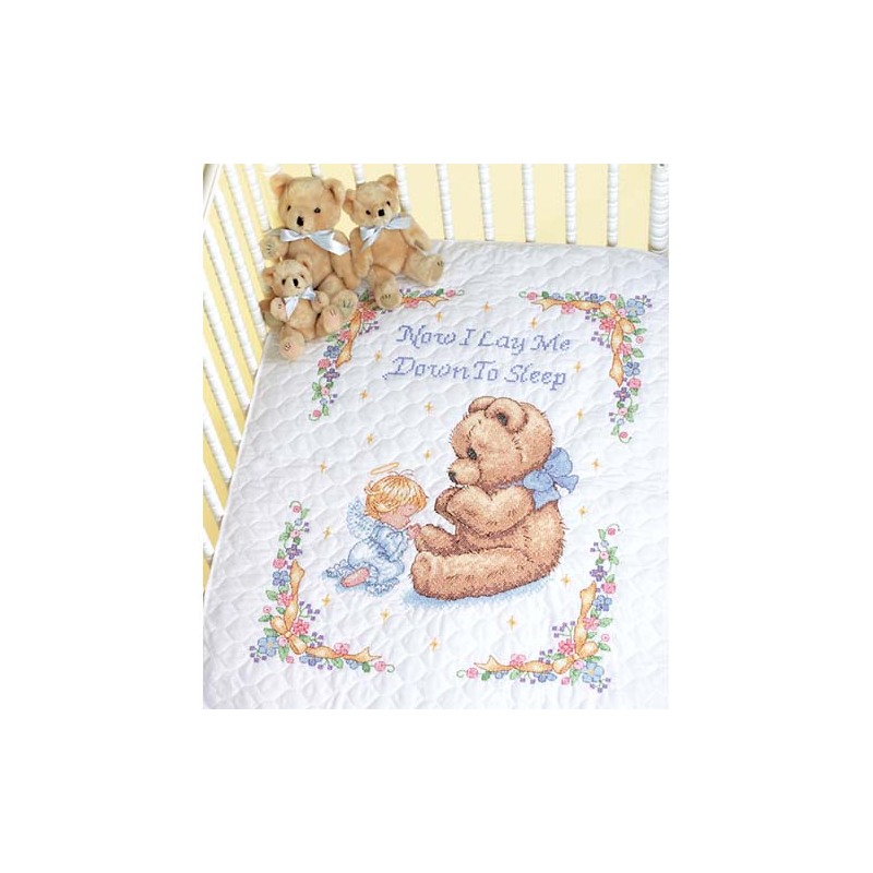 Dimensions SWEET PRAYER QUILT Stamped Cross Stitch Kit, 13088