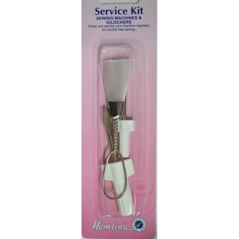 Hemline 3 Piece Sewing Machine & Overlocker Service Kit, Brush, 2 Screwdrivers