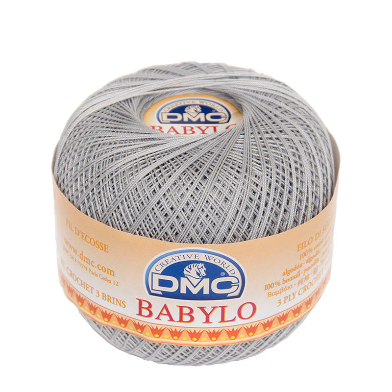 DMC Babylo Size 10, #415 Pearl Grey Crochet Cotton, 50g Ball