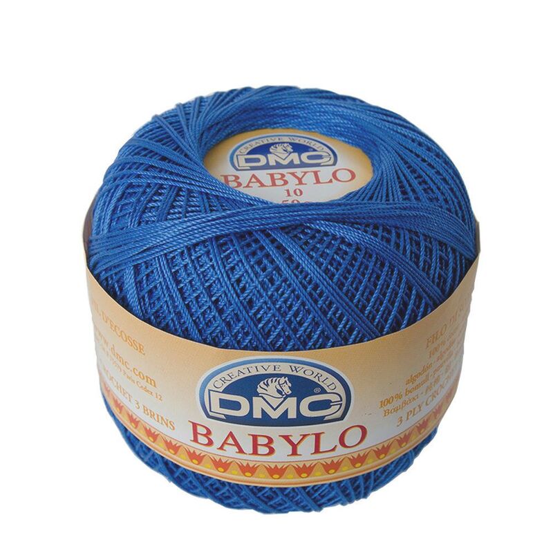 DMC Babylo Size 10, #482 Blue Crochet Cotton, 50g Ball