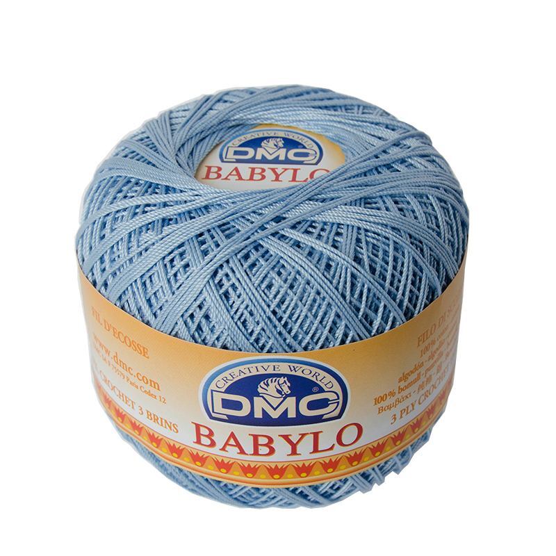 DMC Babylo Size 20, #3840 Light Blue Crochet Cotton, 50g Ball