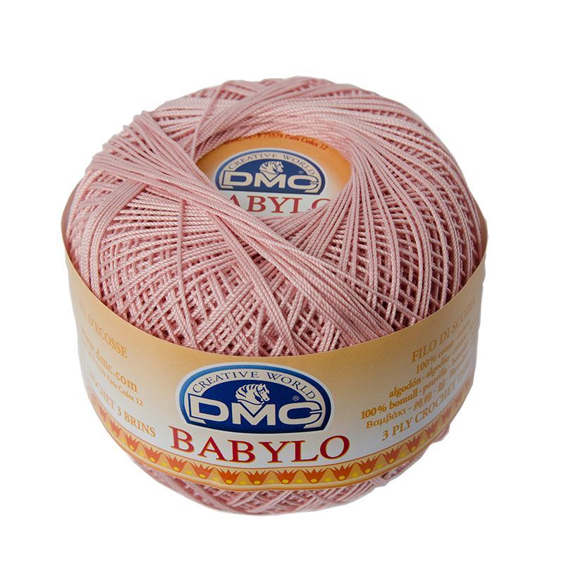 DMC Babylo Size 30, #224 Light Shell Pink Crochet Cotton, 50g Ball