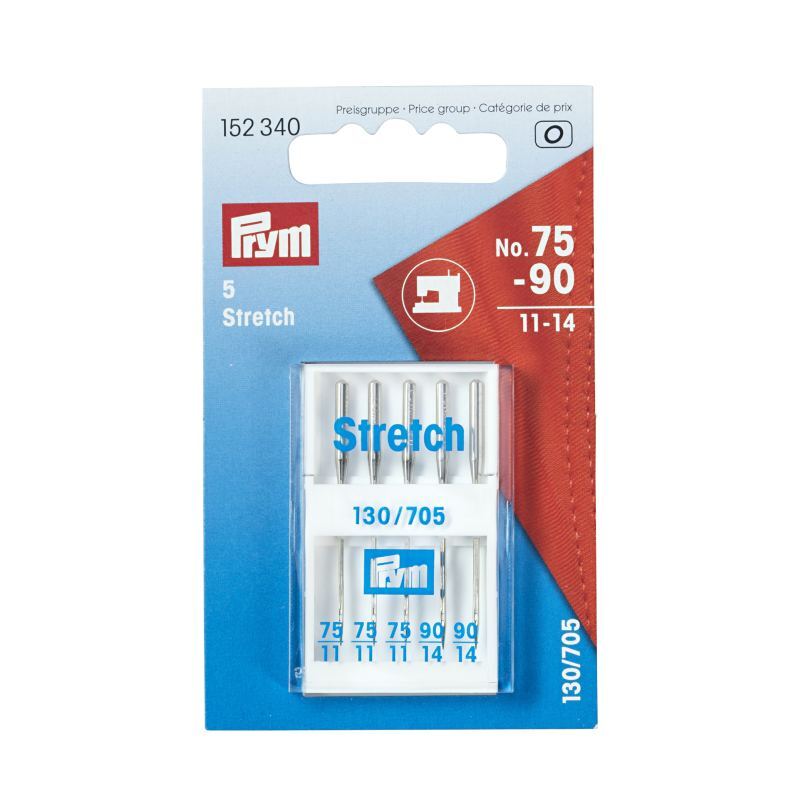 Prym Stretch Sewing Machine Needles, 130/705, 75-90, Assorted