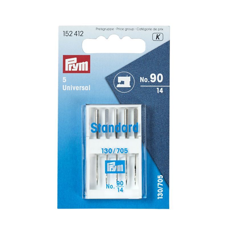 Prym Standard Universal Sewing Machine Needles, 130/705 Size 90 #152412