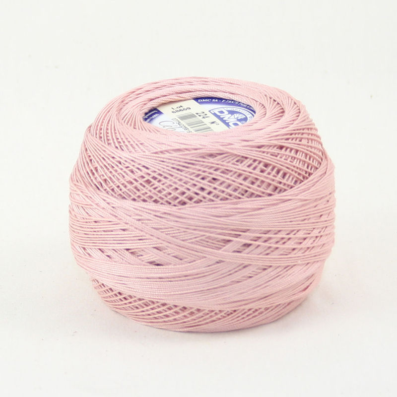 DMC Cebelia 10, #224 Very Light Shell Pink, Combed Cotton Crochet Thread 50g