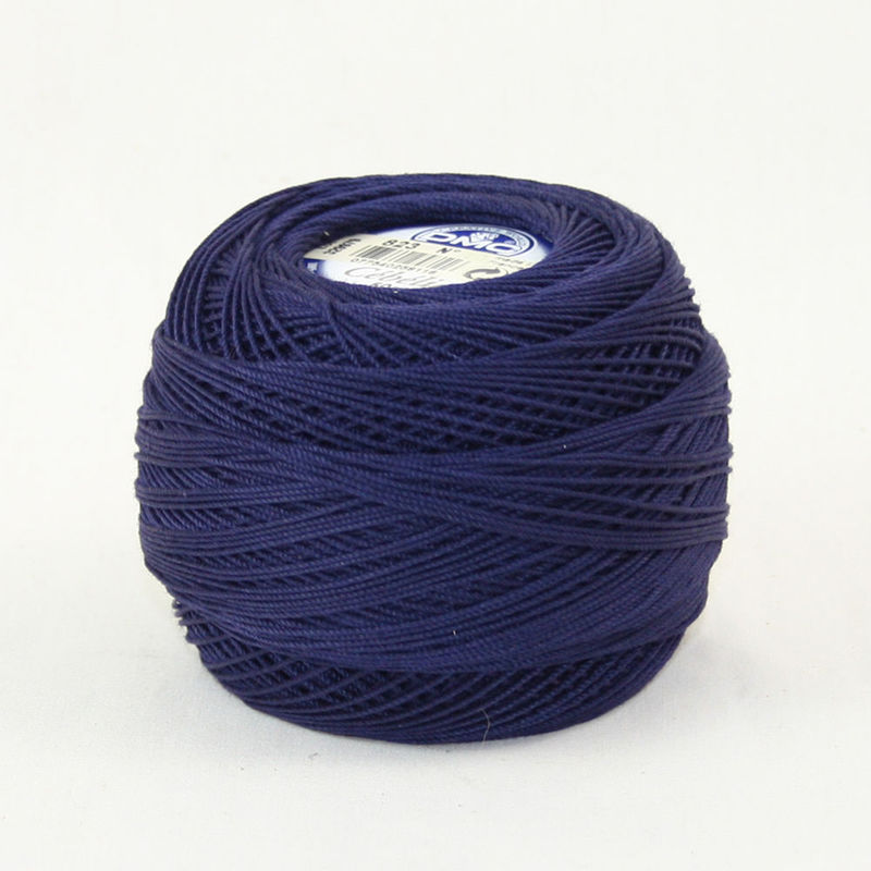 DMC Cebelia 20, #823 Dark Navy Blue, Combed Cotton Crochet Thread 50g
