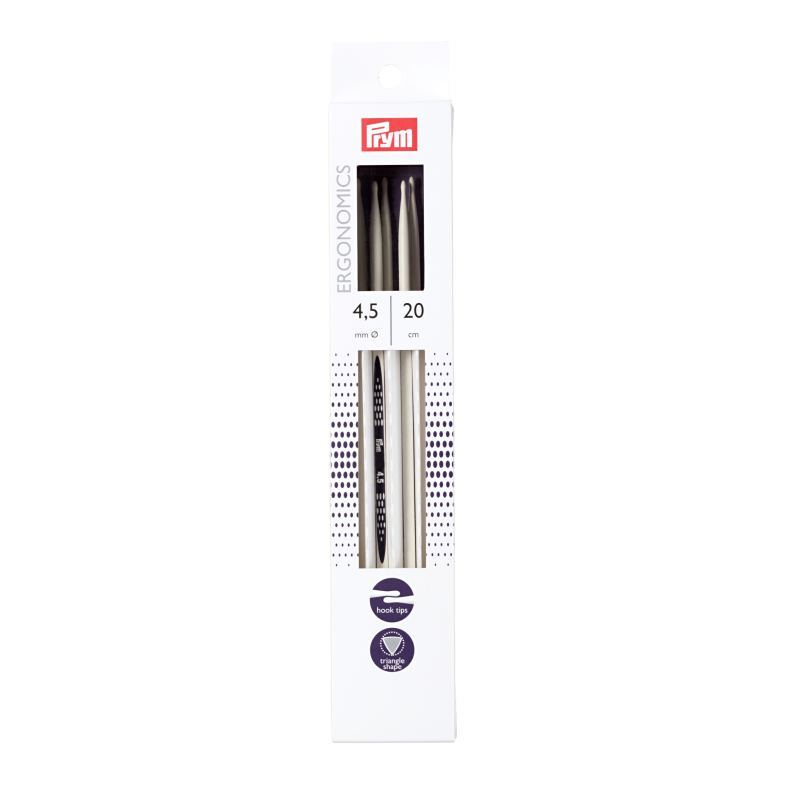 Double-Pointed Knitting Needles, 20cm, 4.50mm Prym.Ergonomics