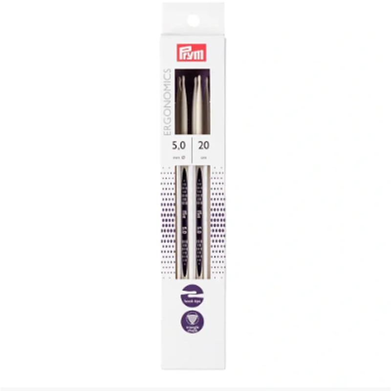 Double-Pointed Knitting Needles, 20cm, 5.00mm Prym.Ergonomics