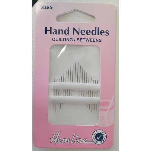 Hemline Hand Needles, Quilting / Betweens Size 9, Packet of 20 Needles