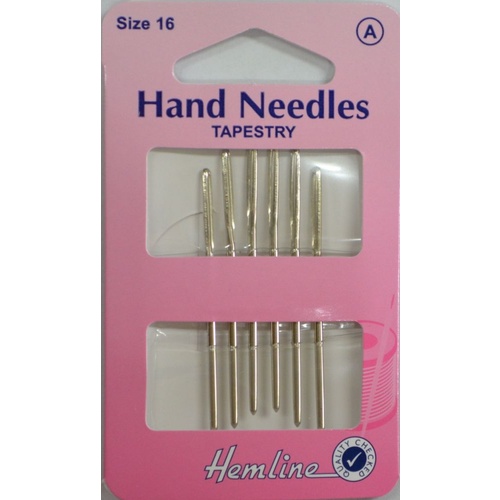 Hemline Tapestry Needles Size 16, Pack of 6