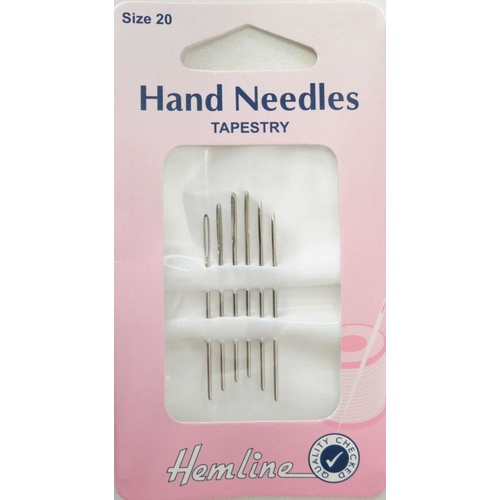 Hemline Tapestry Needles Size 20, Pack of 6