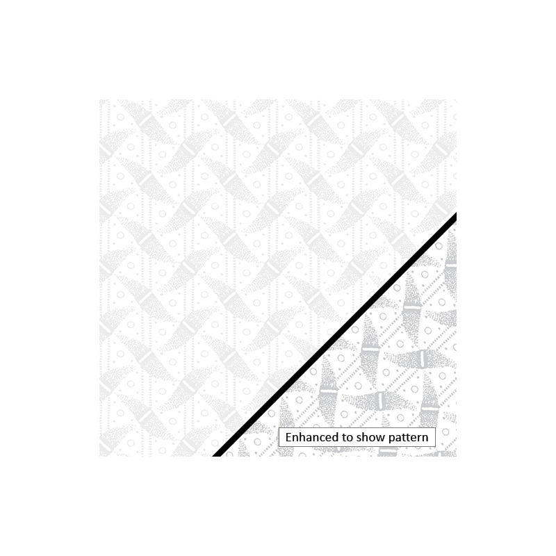 Domino Effect Geo Wave White 110cm Wide Cotton Fabric 2057/2309