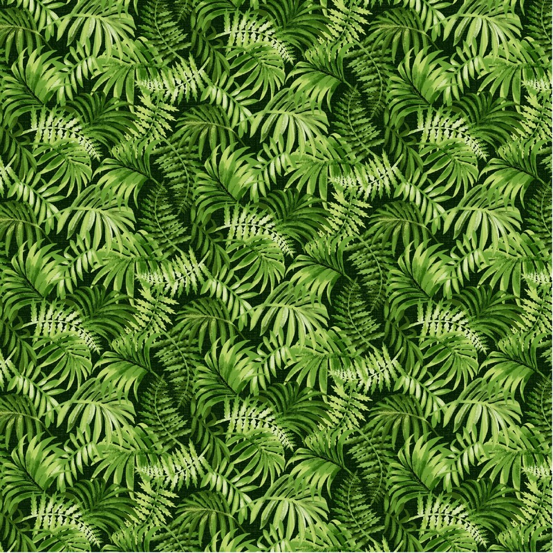 Dinosaurs Dinosaurs LEAFAGE GREEN 110cm wide Cotton Fabric 2091/11148G