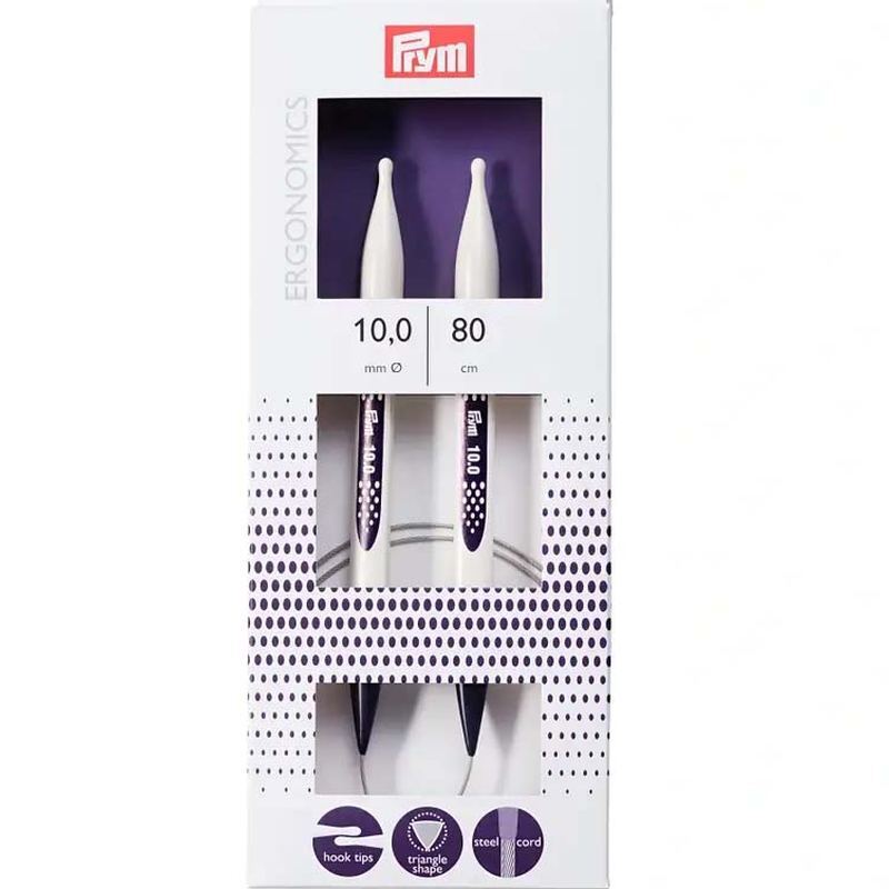 80cm x 10.00mm Circular Knitting Needle by Prym.Ergonomics