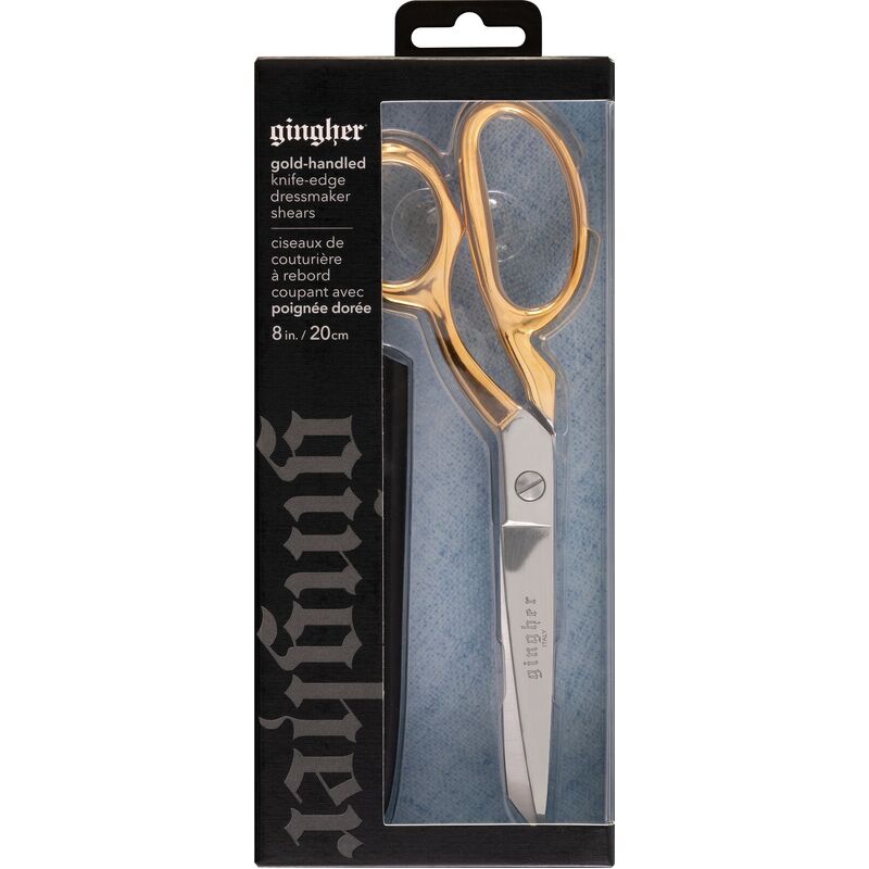 Gingher 8 inch Gold Handle Knife Edge Dressmakers Shears #220521
