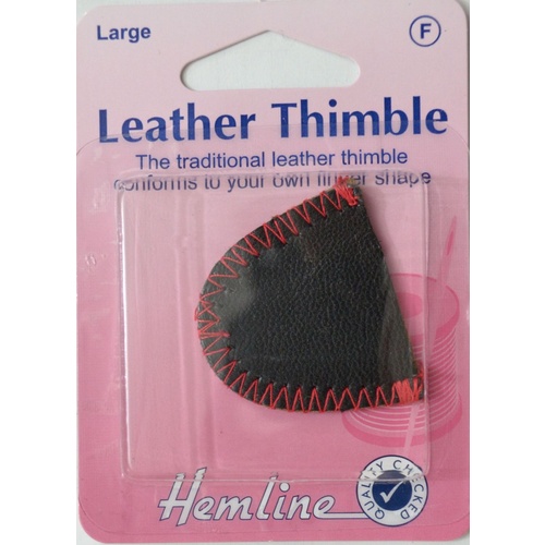 Hemline Large Traditional Leather Thimble, Soft & Comfortable
