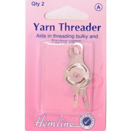 Hemline Yarn Threader, Large & Small Holes, Pack of 2