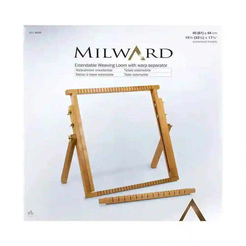 Milward Weaving Loom, Extendable Beech Wood 40 to 61cm