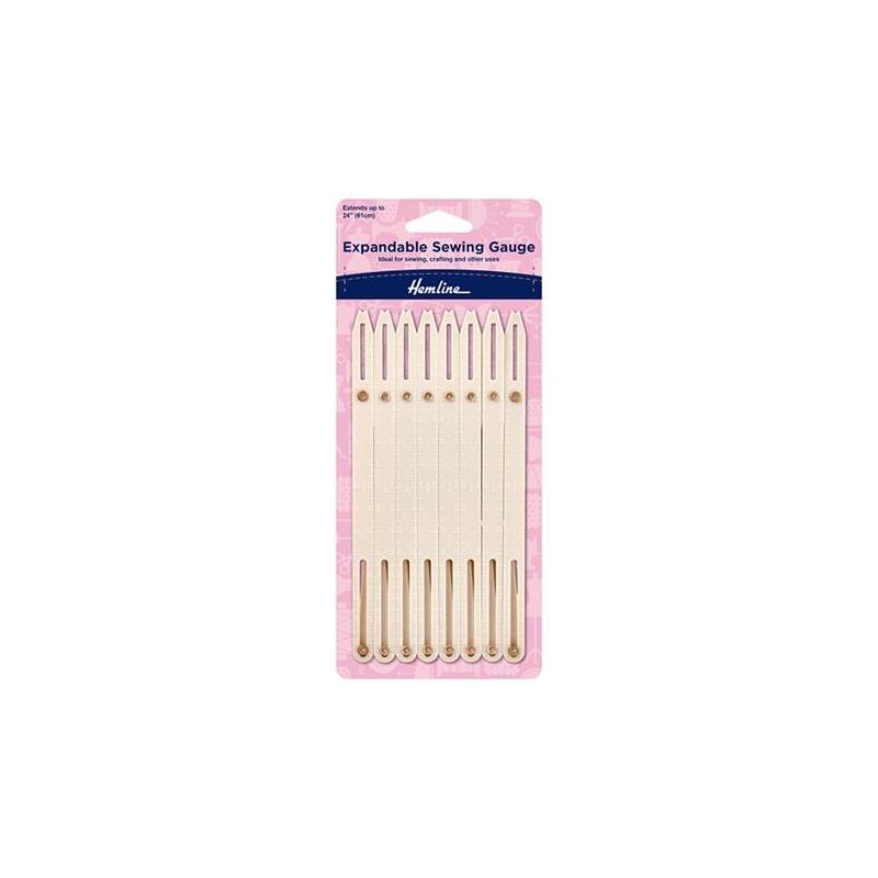 Expandable Sewing Gauge, Plastic Sewing Accessory, Cream Colour 258.E