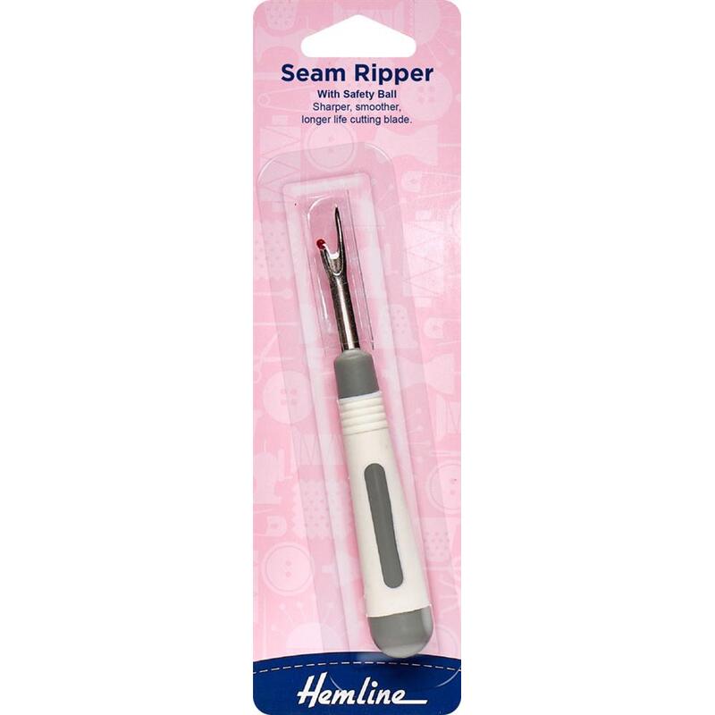 Hemline Large Soft Touch Seam Ripper With Safety Ball, Premium Quality