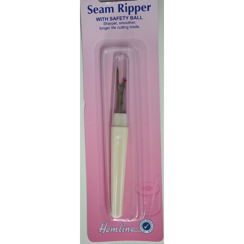 Hemline Seam Ripper with Safety Ball, Sharper, Smoother, Long Life Cutting Blade