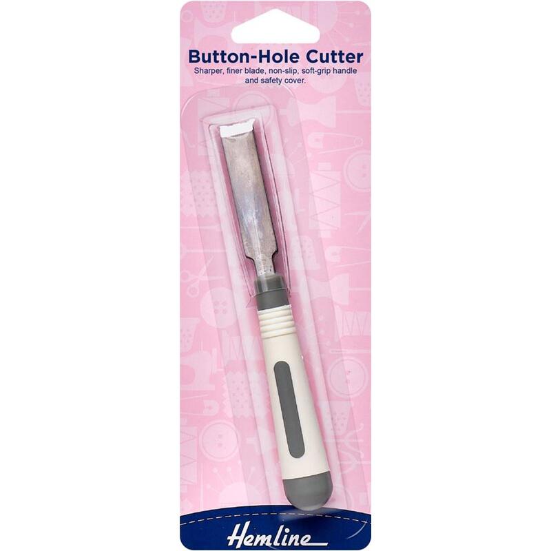 Hemline Button Hole Cutter, Soft Touch Handle, Approx. 12mm Sharper Finer Blade