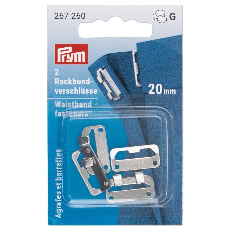 Prym Skirt Hooks And Bars, 20mm, Silver-Coloured #267260
