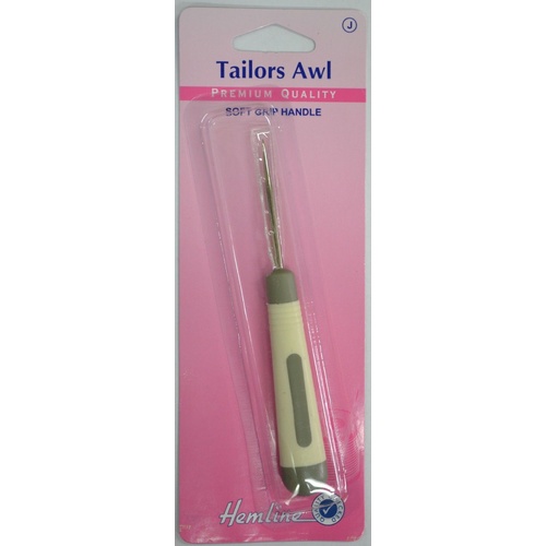 Hemline Soft Grip Handle Tailors Awl, Premium Quality, 130mm Overall