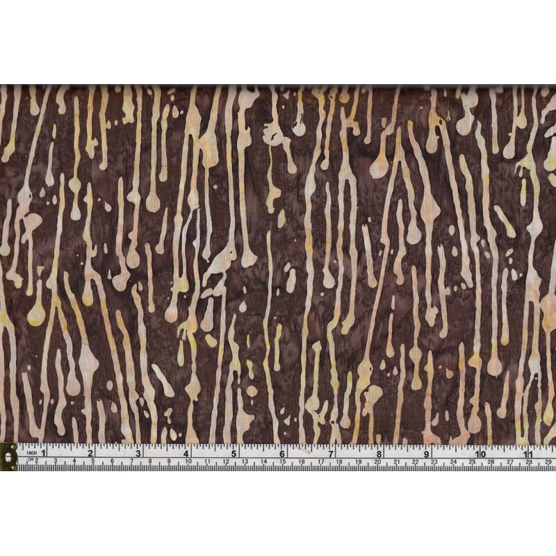 RJR Fabrics #2808 Blossom Batik, Cotton, #8 Brown, 110cm Wide PER Metre