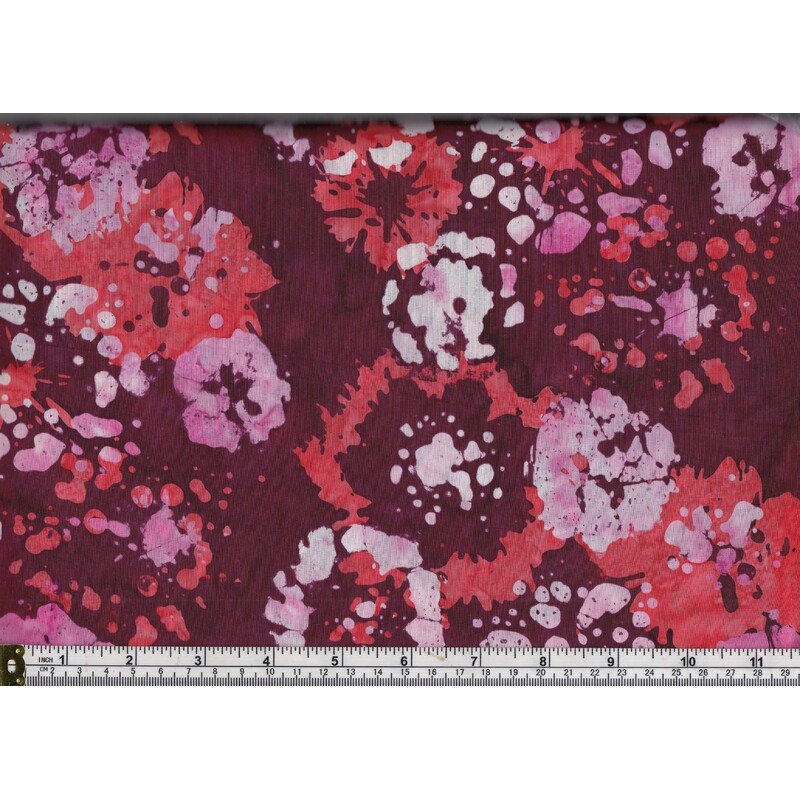 RJR Fabrics #2814.5 Blossom Batik, Cotton, #5 Reds, 110cm Wide PER Metre