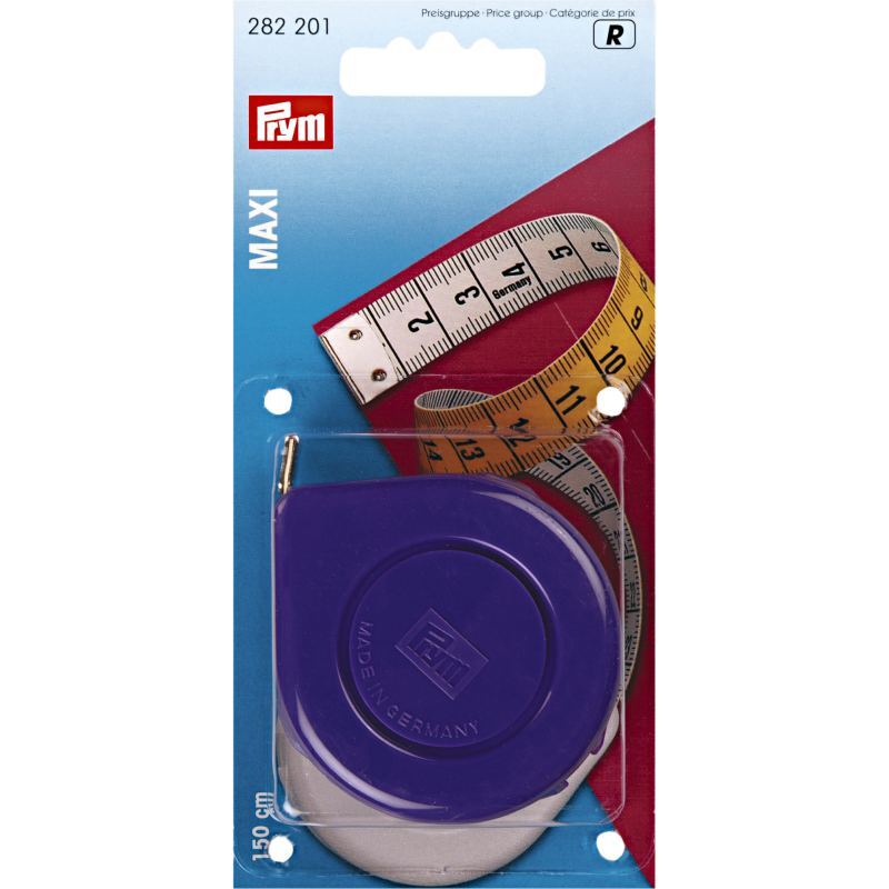 Spring Tape Measure Maxi, 150cm/60" by Prym - Assorted Colours