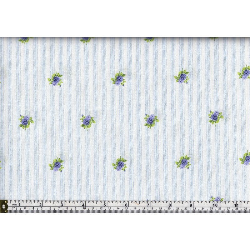 90cm REMNANT RJR Fabrics #2919 Beverly Park, Cotton, #1 Light Blue, 110cm Wide