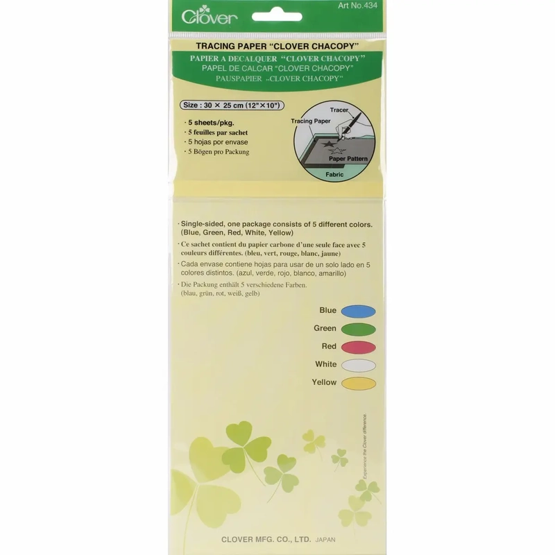 Clover Chacopy Tracing Paper 5 per pack, 30cm x 25cm (#434)