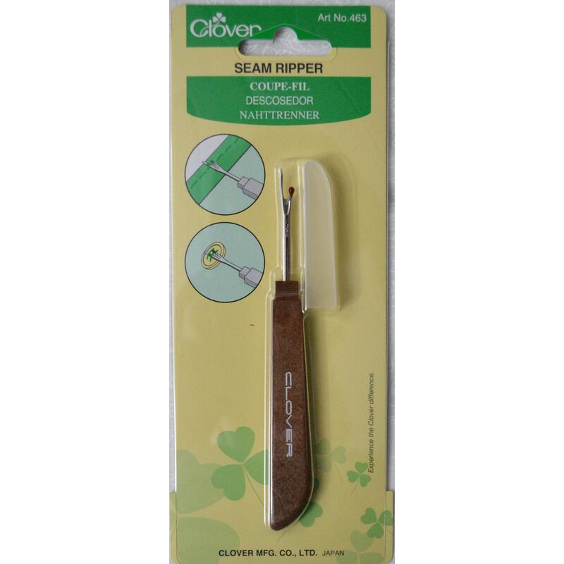 Clover Seam Ripper 463, Easily Cuts Threads, With Safety Cover