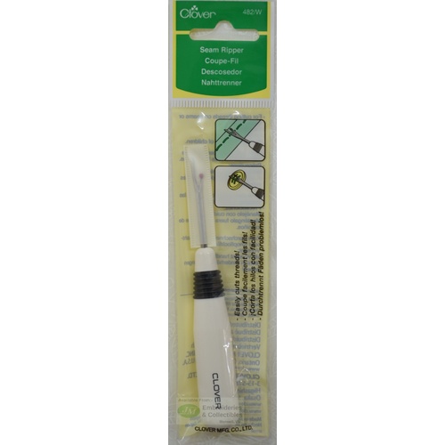 Clover Seam Ripper 482-White Easily Cuts Threads