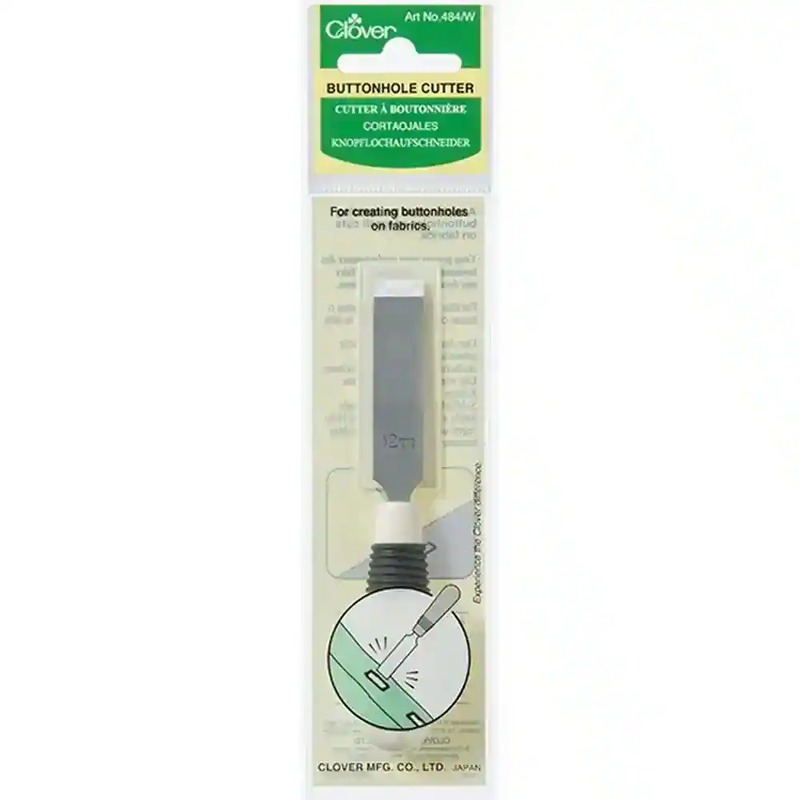 Clover Buttonhole Cutter 484-White (12mm Wide)