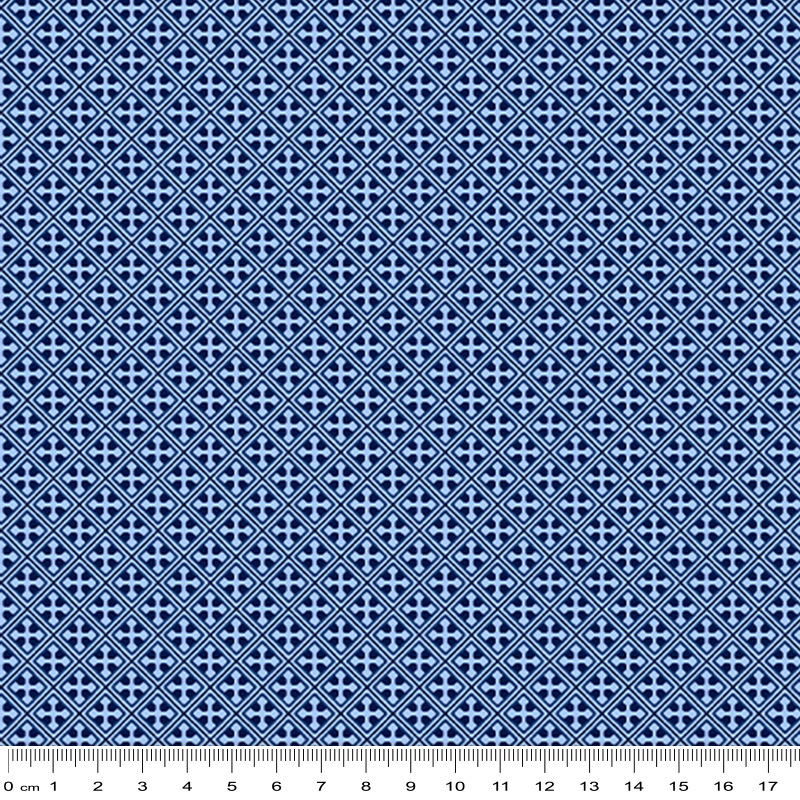 Ming Musings IMPERIAL WALL NAVY 112cm wide Cotton Fabric 3006/11396N