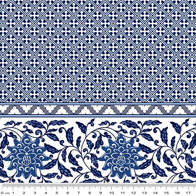 Ming Musings INDIGO REFLECTION INDIGO 112cm wide Cotton Fabric 3006/11397