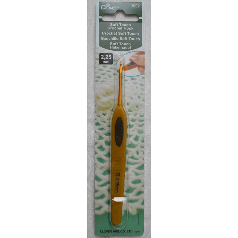 Clover Soft Touch Crochet Hook, Ideal Shape Handle, 2.25mm #1002