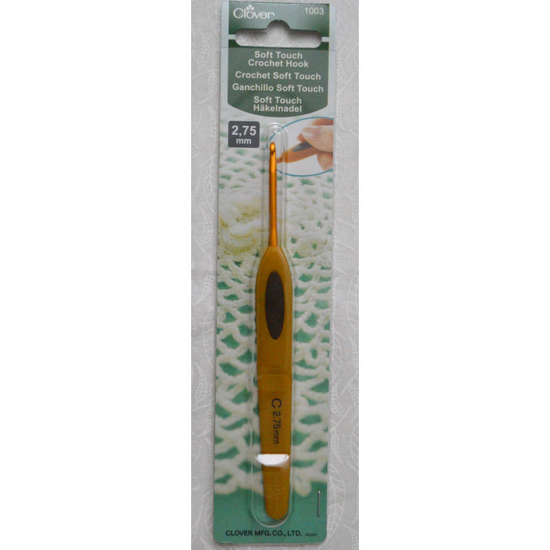 Clover Soft Touch Crochet Hook, Ideal Shape Handle, 2.75mm #1003