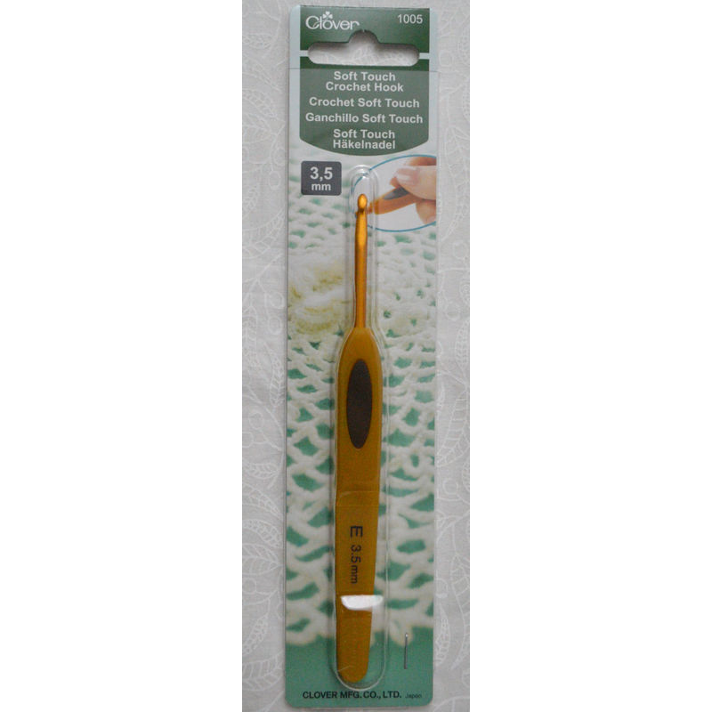 Clover Soft Touch Crochet Hook, Ideal Shape Handle, 3.50mm #1005